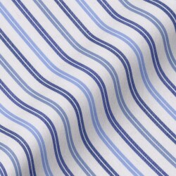 [カンクリーニ canclini] マルチトラックストライプ-サックス×ネイビー #7487_写真1