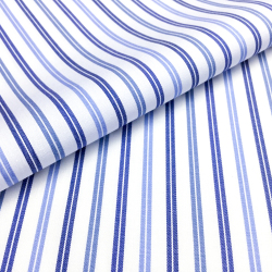 [カンクリーニ canclini] マルチトラックストライプ-サックス×ネイビー #7487_写真5