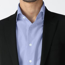 [カンクリーニ canclini] シャドーヘリンボン-ブルー #7506_写真2