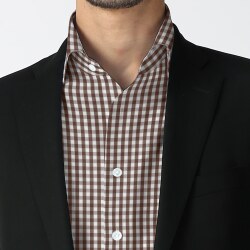 [ソメロス Somelos] ギンガムチェック-ブラウン #7673_写真2