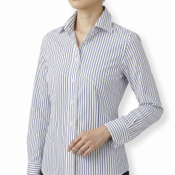 [トーマス シルバー] 120番チョークストライプ-ネイビー #775_写真5