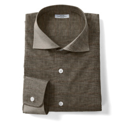 [アルビニ] 麻リネン-ライトブラウン #7784_写真3