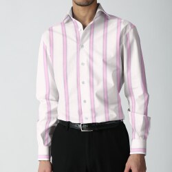 [カンクリーニ canclini] マルチストライプ-ピンク×ネイビー #7868_写真4