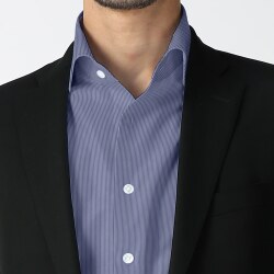 [カンクリーニ canclini] ペンシルストライプ-濃ブルー #7870_写真2