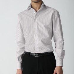 [アルビニ] 細シックシンストライプ-グレー #7882_写真4