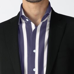 [アルビニ] ボールドストライプ-ネイビー #7887_写真2