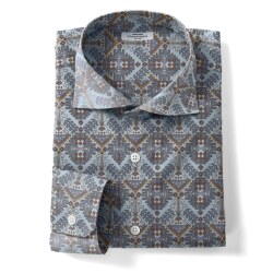 [RATTI] ツイル幾何学プリント-グレー #7889_写真3