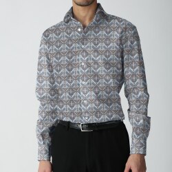 [RATTI] ツイル幾何学プリント-グレー #7889_写真4