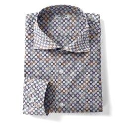 [TEXTA テクスタ] チェイン柄プリント-ブルー系 #7892_写真3