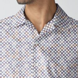 [TEXTA テクスタ] チェイン柄プリント-ブルー系 #7892_写真5