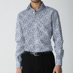 [TEXTA テクスタ] 鳥&蝶蝶プリント-ブルー #7898_写真4