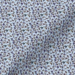 [TEXTA テクスタ] 鳥&蝶蝶プリント-ブルー #7898_写真1