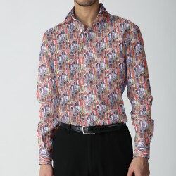 [TEXTA テクスタ] ワイン柄プリント-ネイビー #7901_写真4