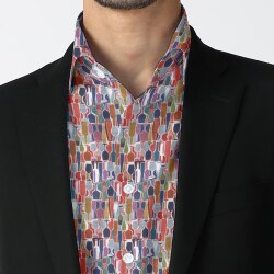 [TEXTA テクスタ] ワイン柄プリント-ネイビー #7901_写真2