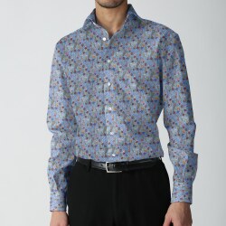 [TEXTA テクスタ] 花柄プリント-ブルー #7903_写真4