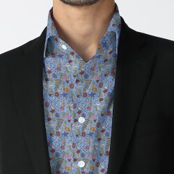 [TEXTA テクスタ] 花柄プリント-ブルー #7903_写真2