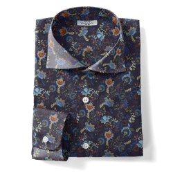 [TEXTA テクスタ] 花柄プリント-ネイビー #7906_写真3