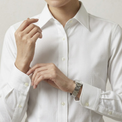 [アルビニ] 小柄菱ドビー-ホワイト #801_写真5