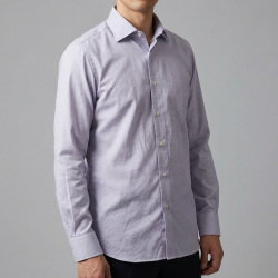 画像4 [グランディ＆ルビネッリ] 綿65％麻35％ハケメ-パープル #8102