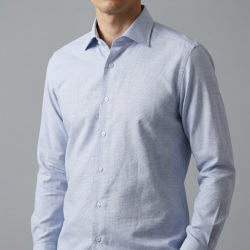 画像4 [グランディ＆ルビネッリ] 綿65％麻35％ハケメ-ブルー #8103