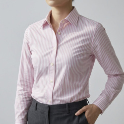 画像5[ソクタス] 綿66％麻34％ロンドンストライプ-ピンク #8115