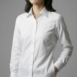 画像5[カンクリーニ canclini]  綿57％麻43％ピンオックス・ホワイト 品番8119