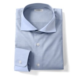 画像3 [カンクリーニ canclini]  綿57％麻43％ピンオックス・サックス 品番8120