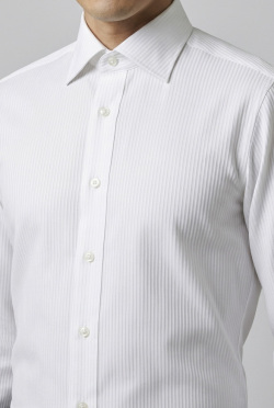 [アルビニ] ドビーストライプ-ホワイト #815_写真4