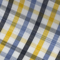 [ゲッツナー] マルチチェック-イエロー×ネイビー系 #8361_写真1