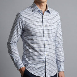 [ゲッツナー] スクエアドビーホワイトベース-ブルー×ネイビー #8364_写真4