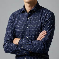 [ゲッツナー] スクエアドビーネイビーベース-ブルー×ネイビー-× #8365_写真4