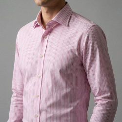 [ゲッツナー] ドビーストライプ-ピンク #8370_写真4