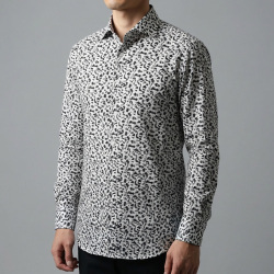 [ゲッツナー] プリント-ホワイト×ブラック #8372_4