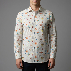 [ゲッツナー] プリント-ホワイト×ブラック #8381_4