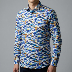 [ゲッツナー] プリント-ホワイト×ブラック #8384_4