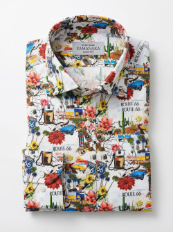 [ゲッツナー] プリント-ホワイト×ブラック #8385_3