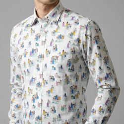 [ゲッツナー] プリント-ホワイト×ブラック #8386_4