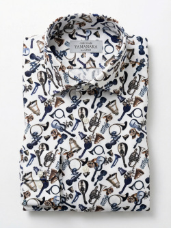 [ゲッツナー] プリント-ホワイト×ブラック #8387_3