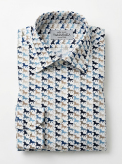 [ゲッツナー] プリント-ホワイト×ブラック #8393_3