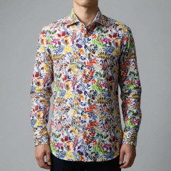 [ゲッツナー] プリント-ホワイト×ブラック #8398_4