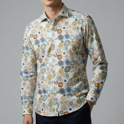 [ゲッツナー] プリント-ホワイト×ブラック #8399_4