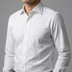 [ソメロス] シアサッカー-ホワイト #8402_写真4