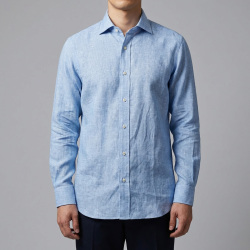 画像4 [バセッティ] 麻リネン-ライトブルー #8408