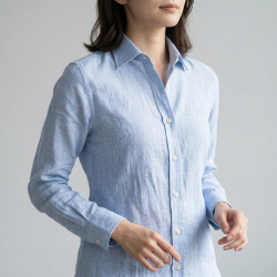 画像5[バセッティ] 麻リネン-サックス #8409