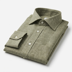 画像3 [バセッティ] 麻リネン-モスグリーン #8422