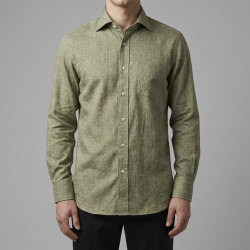 画像4 [バセッティ] 麻リネン-モスグリーン #8422