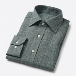 画像3 [バセッティ] 麻リネン-ダークグリーン #8423