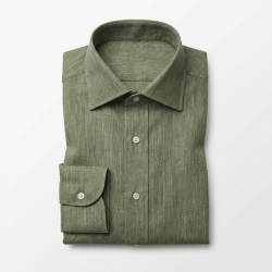 画像3 [バセッティ] 麻リネン-マットモスグリーン #8424