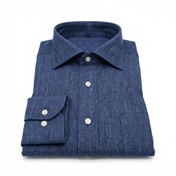 画像3 [バセッティ] 麻リネン-コバルトブルー #8426