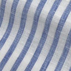 画像1 [バセッティ] 麻リネンストライプ-ブルー #8433